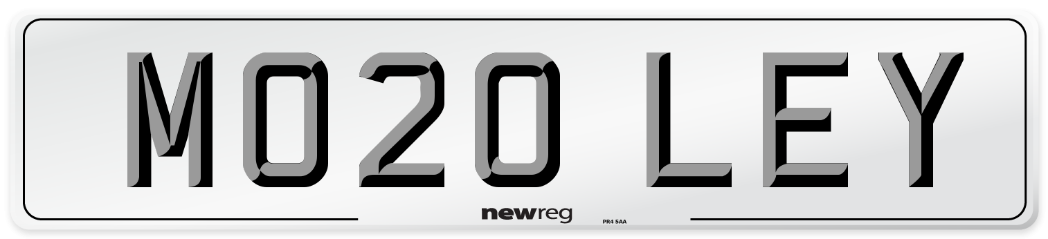 MO20 LEY Number Plate from New Reg